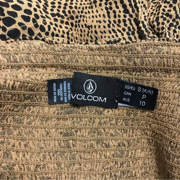 Volcom Brown/Black Snake down Crop Camisole Tank Top - Picture 6 of 8